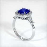 2.00 Ct. Sapphire Ring, 14K White Gold 2