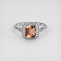2.44 Ct. Brown Tourmaline Ring, 14K White Gold 1