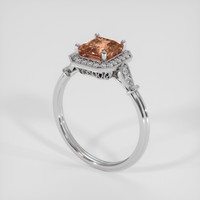 2.44 Ct. Brown Tourmaline Ring, 14K White Gold 2