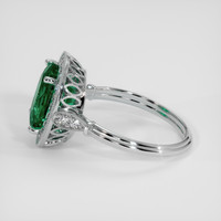 3.75 Ct. Bluish Green Tourmaline Ring, 14K White Gold 4