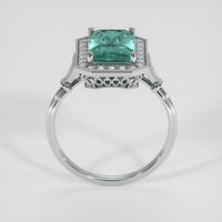 2.42 Ct. Greenish Blue Tourmaline Ring, 14K White Gold 3