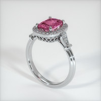 1.78 Ct. Pink Sapphire Ring, 14K White Gold 2