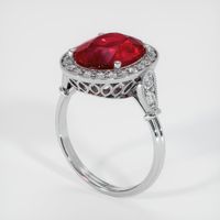 5.00 Ct. Ruby Ring, 14K White Gold 2