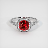 1.42 Ct. Ruby Ring, 14K White Gold 1