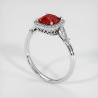 1.42 Ct. Ruby Ring, 14K White Gold 2