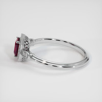 0.76 Ct. Ruby Ring, 14K White Gold 4