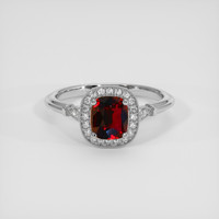 1.08 Ct. Ruby Ring, 14K White Gold 1
