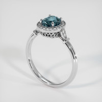 1.51 Ct. Sapphire Ring, 14K White Gold 2