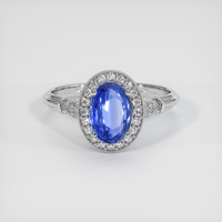 1.14 Ct. Sapphire Ring, 14K White Gold 1