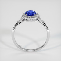 0.82 Ct. Blue Sapphire Ring, 14K White Gold 3