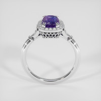 1.60 Ct. Purplish Blue Sapphire Ring, 14K White Gold 3