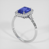 2.98 Ct. Blue Sapphire Ring, 14K White Gold 2