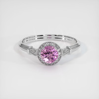 0.59 Ct. Purple Sapphire Ring, 14K White Gold 1