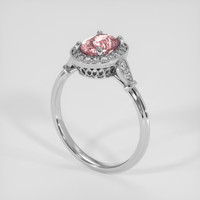 1.69 Ct. Padparadscha Sapphire Ring, 14K White Gold 2