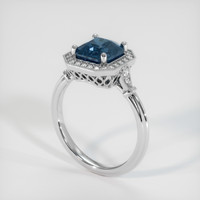 2.04 Ct. Sapphire Ring, 14K White Gold 2