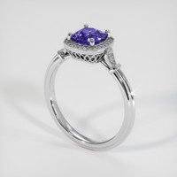 1.39 Ct. Sapphire Ring, 14K White Gold 2