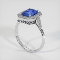3.26 Ct. Sapphire Ring, 18K White Gold 2