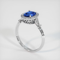 1.22 Ct. Sapphire Ring, 18K White Gold 2