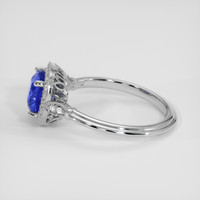1.58 Ct. Blue Sapphire Ring, 18K White Gold 4