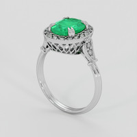 2.01 Ct. Emerald Ring, 18K White Gold 2