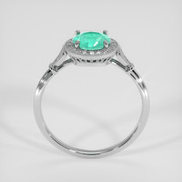 1.03 Ct. Emerald Ring, 18K White Gold 3