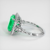 4.29 Ct. Emerald Ring, 18K White Gold 4