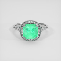 1.89 Ct. Emerald Ring, 18K White Gold 1