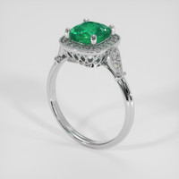 1.21 Ct. Emerald Ring, 18K White Gold 2