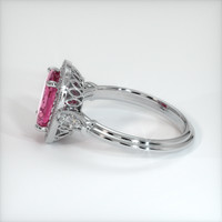 1.78 Ct. Pink Sapphire Ring, 18K White Gold 4