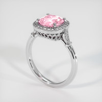 2.07 Ct. Padparadscha Sapphire Ring, 18K White Gold 2
