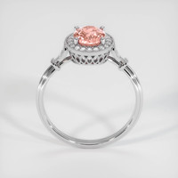 1.09 Ct. Padparadscha Sapphire Ring, 18K White Gold 3