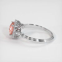 1.09 Ct. Padparadscha Sapphire Ring, 18K White Gold 4