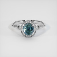 1.51 Ct. Sapphire Ring, 18K White Gold 1