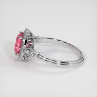 2.09 Ct. Padparadscha Sapphire Ring, 18K White Gold 4