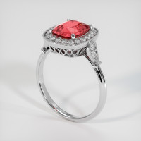 2.78 Ct. Padparadscha Sapphire Ring, 18K White Gold 2