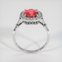 2.78 Ct. Padparadscha Sapphire Ring, 18K White Gold 3