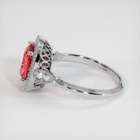 2.78 Ct. Padparadscha Sapphire Ring, 18K White Gold 4