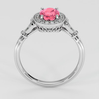 1.15 Ct. Padparadscha Sapphire Ring, 18K White Gold 3