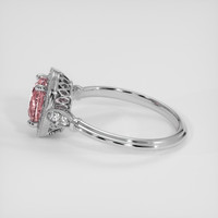 1.69 Ct. Padparadscha Sapphire Ring, 18K White Gold 4