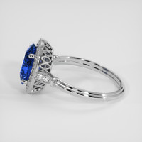 2.54 Ct. Blue Sapphire Ring, 18K White Gold 4