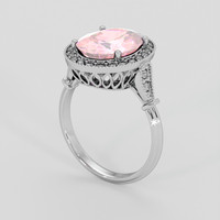 4.39 Ct. Purplish Pink Sapphire Ring, 18K White Gold 2