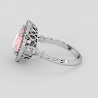 4.39 Ct. Purplish Pink Sapphire Ring, 18K White Gold 4