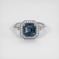 2.04 Ct. Sapphire Ring, 18K White Gold 1