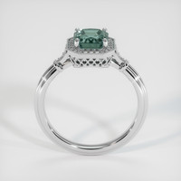 1.75 Ct. Bluish Green Sapphire Ring, 18K White Gold 3