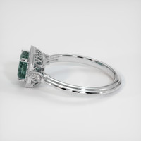 1.75 Ct. Bluish Green Sapphire Ring, 18K White Gold 4