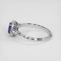 0.52 Ct. Violet Sapphire Ring, 18K White Gold 4