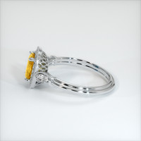 1.29 Ct. Yellowish Orange Sapphire Ring, 18K White Gold 4