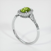 1.00 Ct. Sapphire Ring, 18K White Gold 2