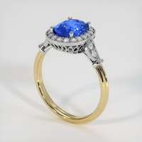 2.90 Ct. Sapphire Ring, 14K White & Yellow 2