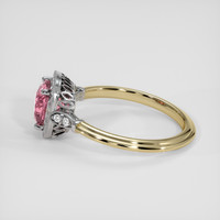 1.37 Ct. Pink Malaya Garnet Ring, 18K White & Yellow 4